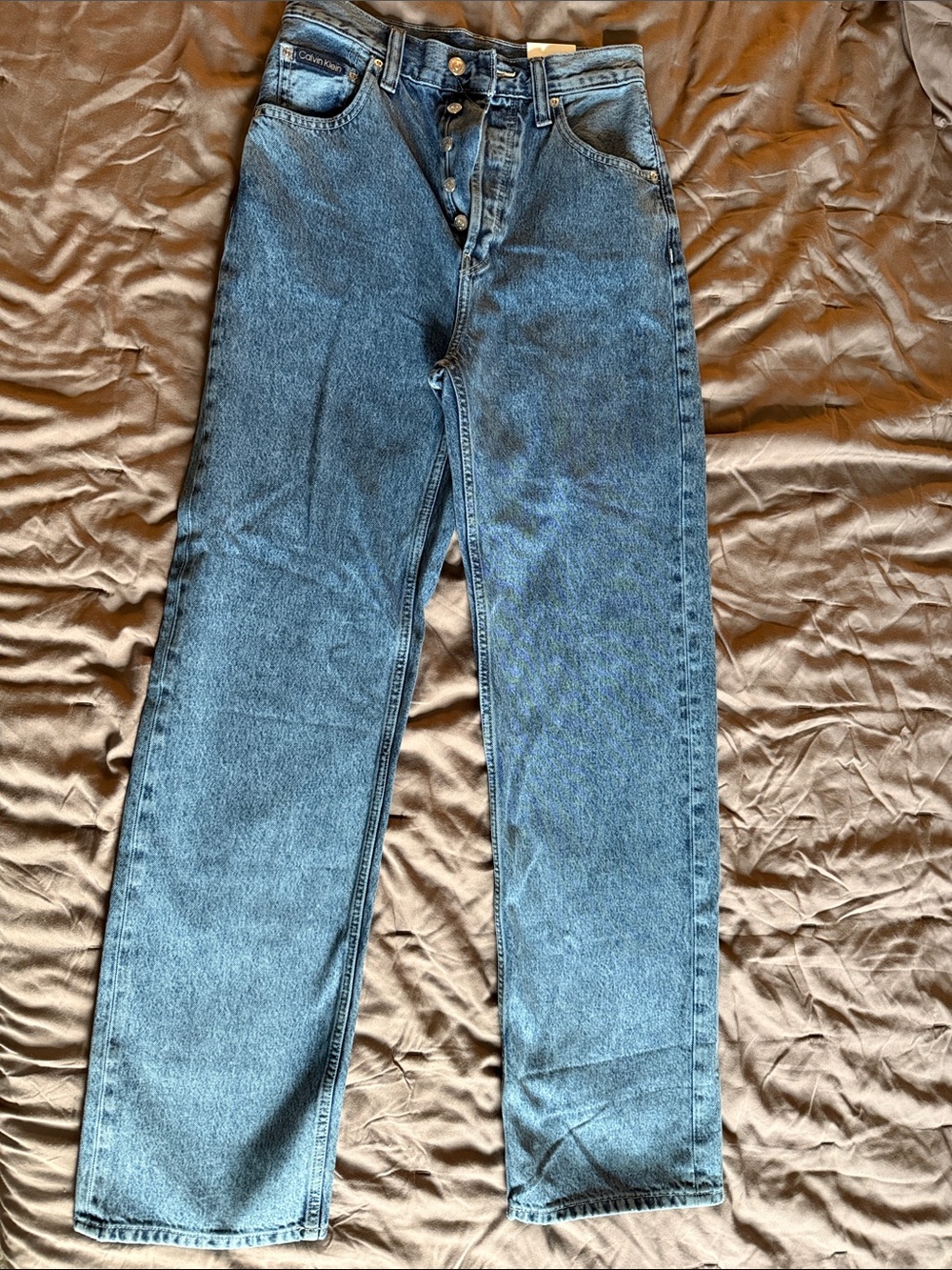 Calvin Klein Jeans Women's Straight Leg Denim - Light Blue Wash